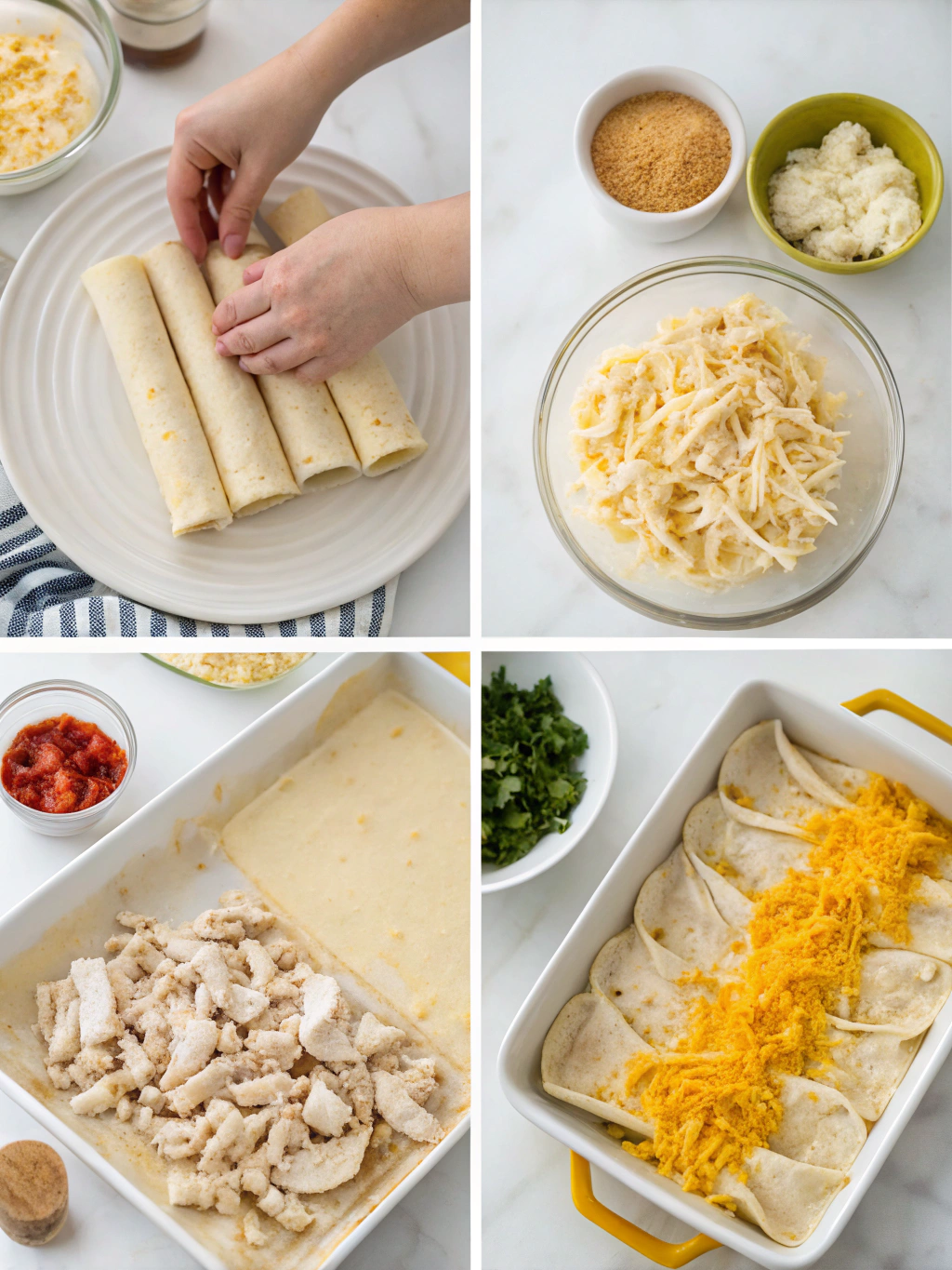 chicken enchilada recipe preparing steps