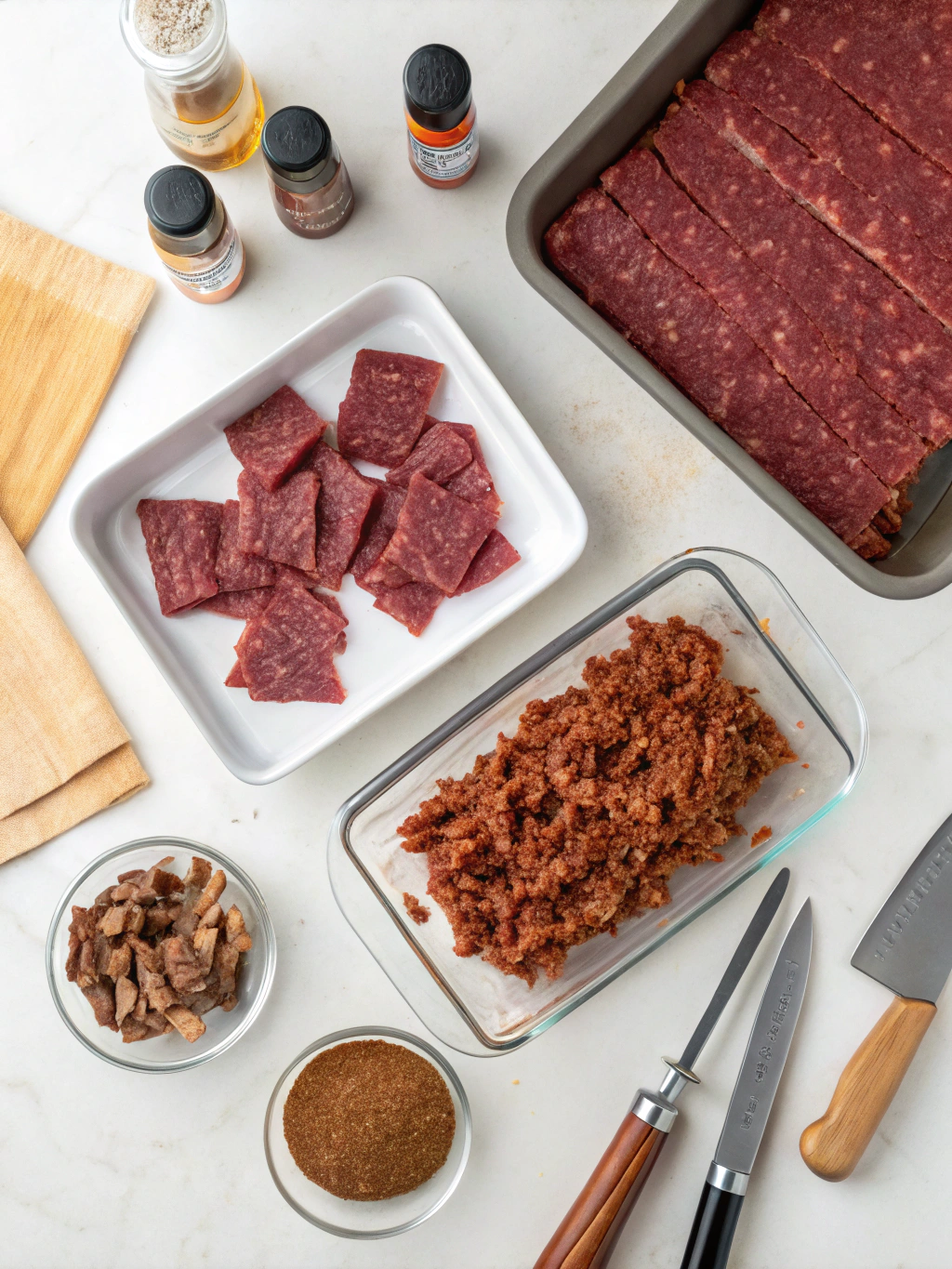 ground beef jerky recipe preparing steps