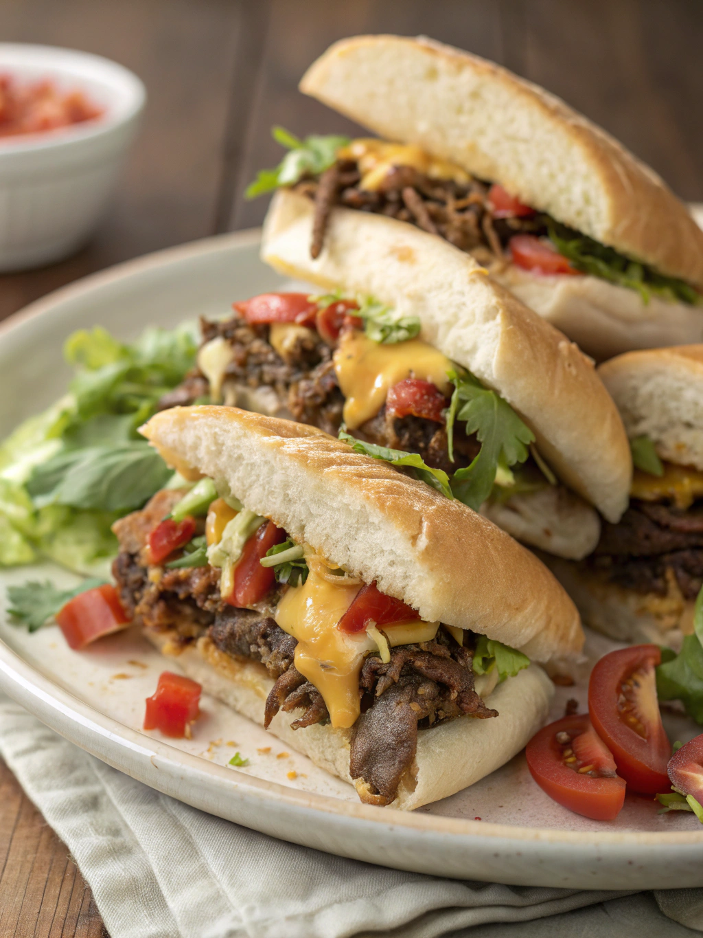 shredded beef sandwiches