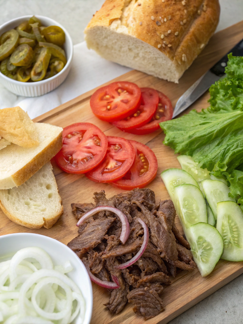 shredded beef sandwiches ingredients