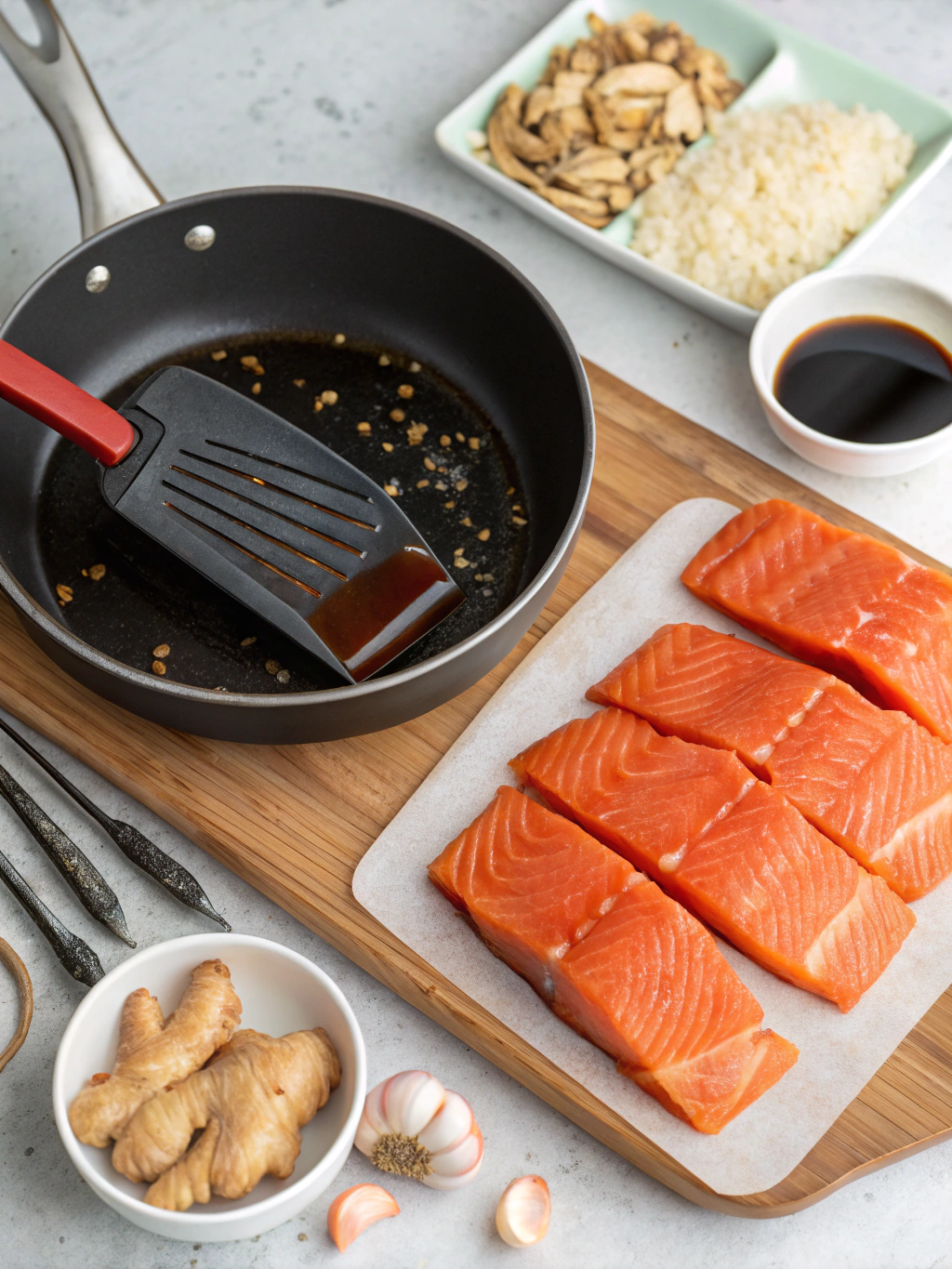 teriyaki salmon recipe preparing steps