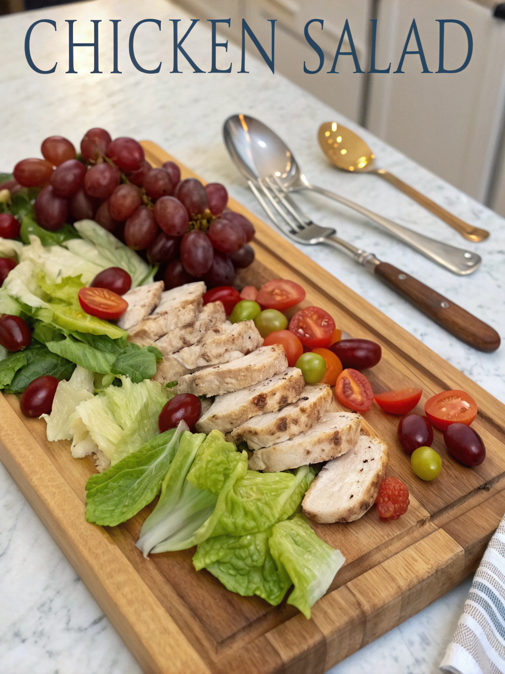 chicken salad recipe with grapes preparing steps