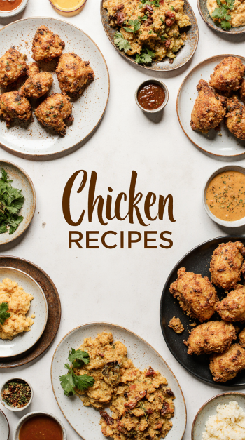 flat_lay_of_chicken_dishes_like_crispy_fried_chicken_grilled_chicken_wings_and_chicken_curry_on_rus_acasozmnbubh3qjdt8gg_1